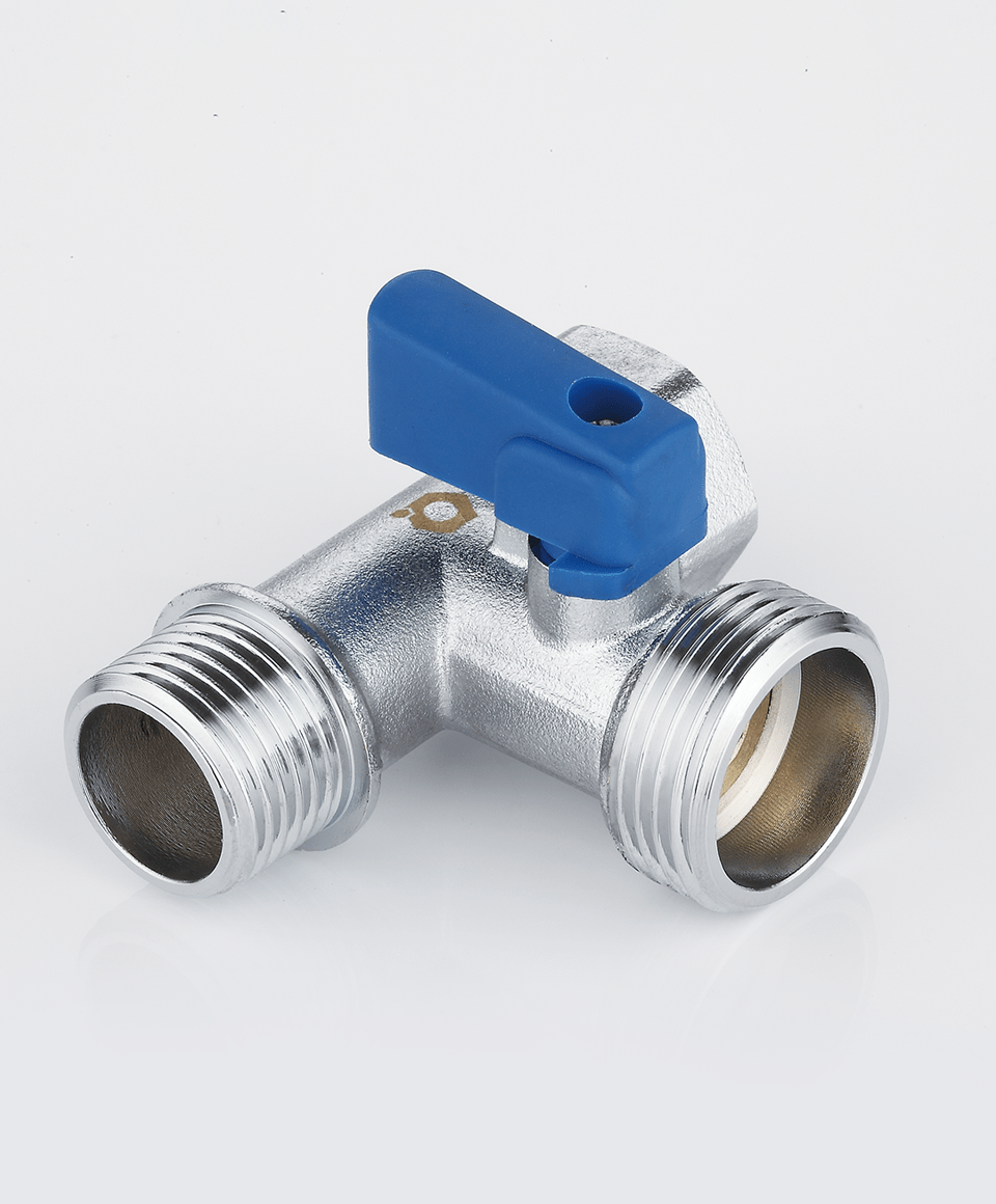 Vanne à boisseau sphérique en T, connexion femelle-mâle pour machine à laver
