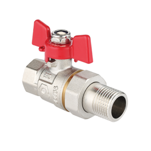 Ball valve with tail piece connections