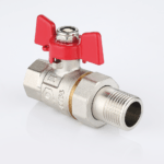 Ball valve with tail piece connections