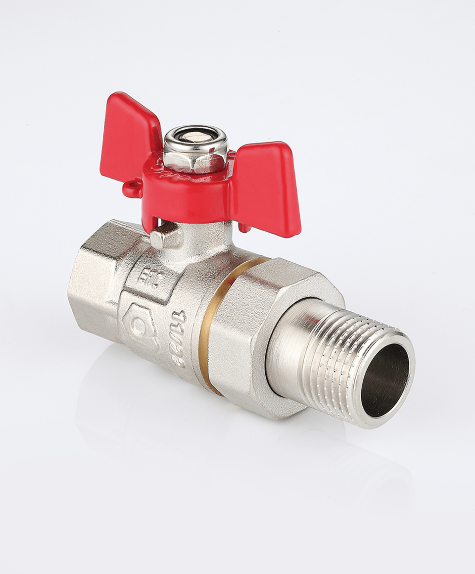 Ball valve with tail piece connections