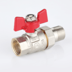 Ball valve with tail piece connections