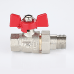 Ball valve with tail piece connections