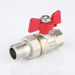 Ball valve with tail piece connections