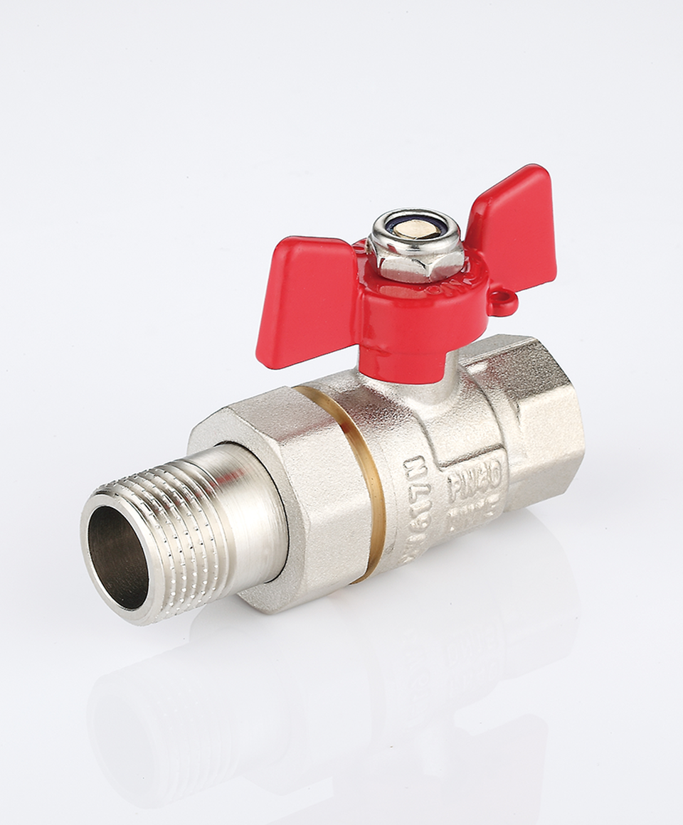 Ball valve with tail piece connections