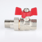 Ball valve with tail piece connections