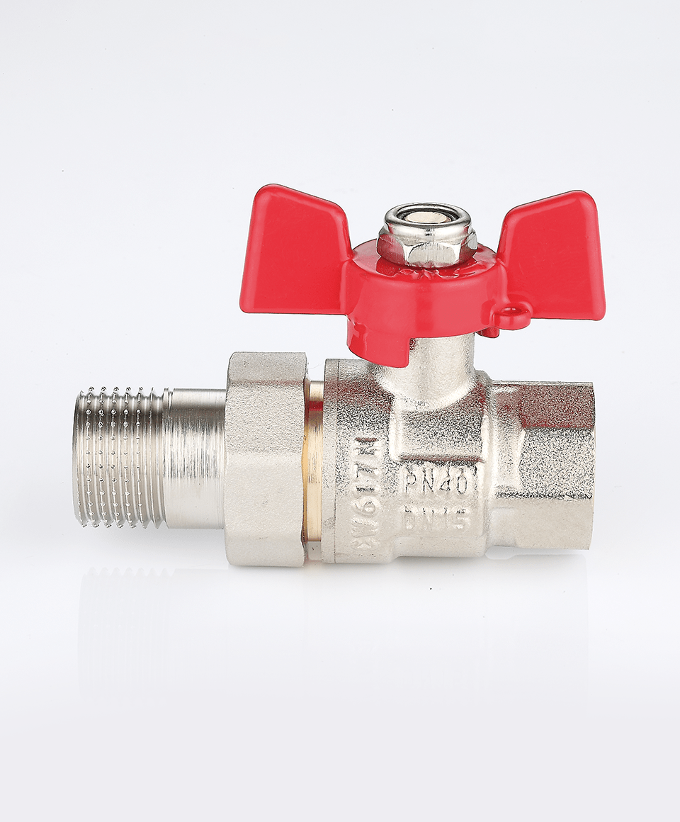 Ball valve with tail piece connections