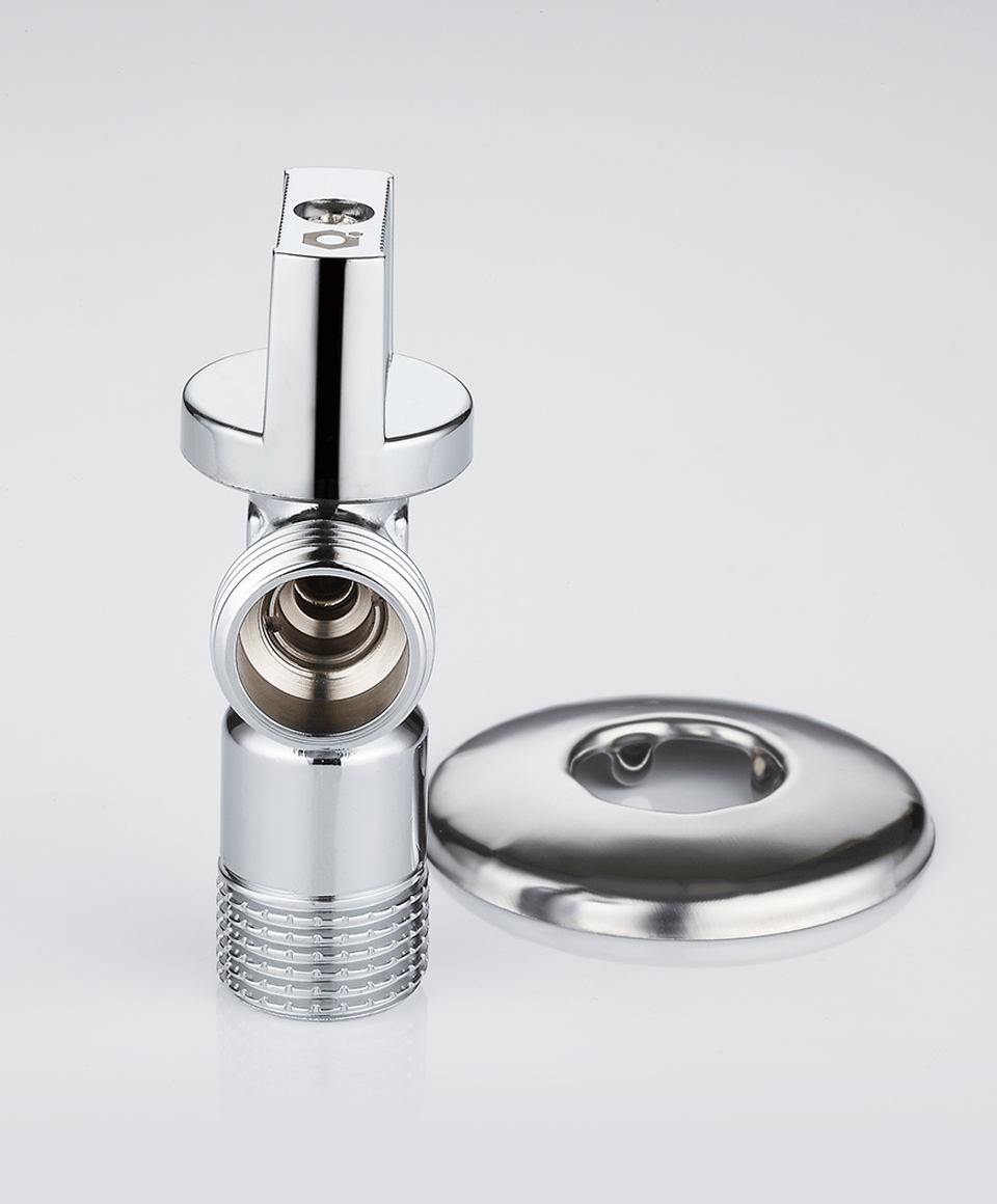 Under-sink angle ball valve
