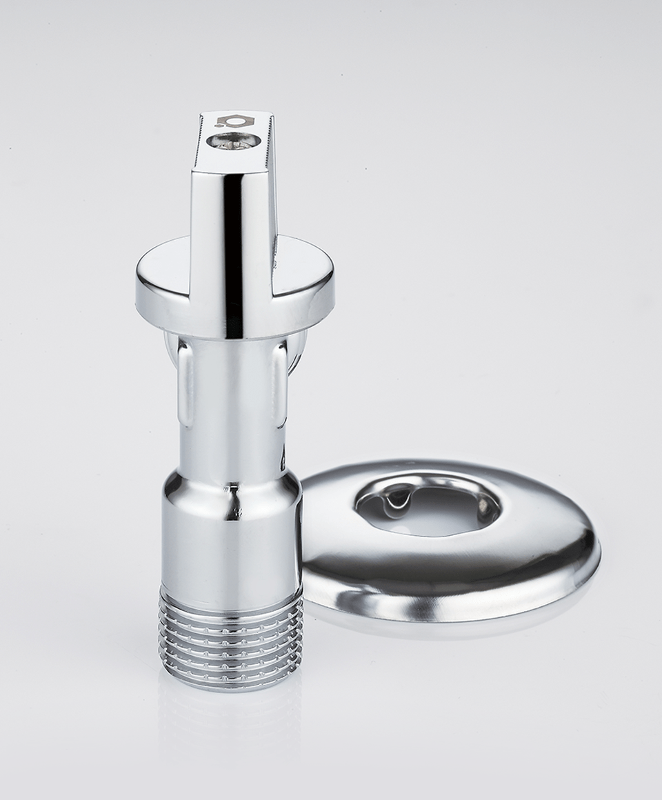 Under-sink angle ball valve