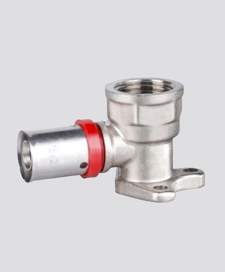 Wallplate elbow press fitting