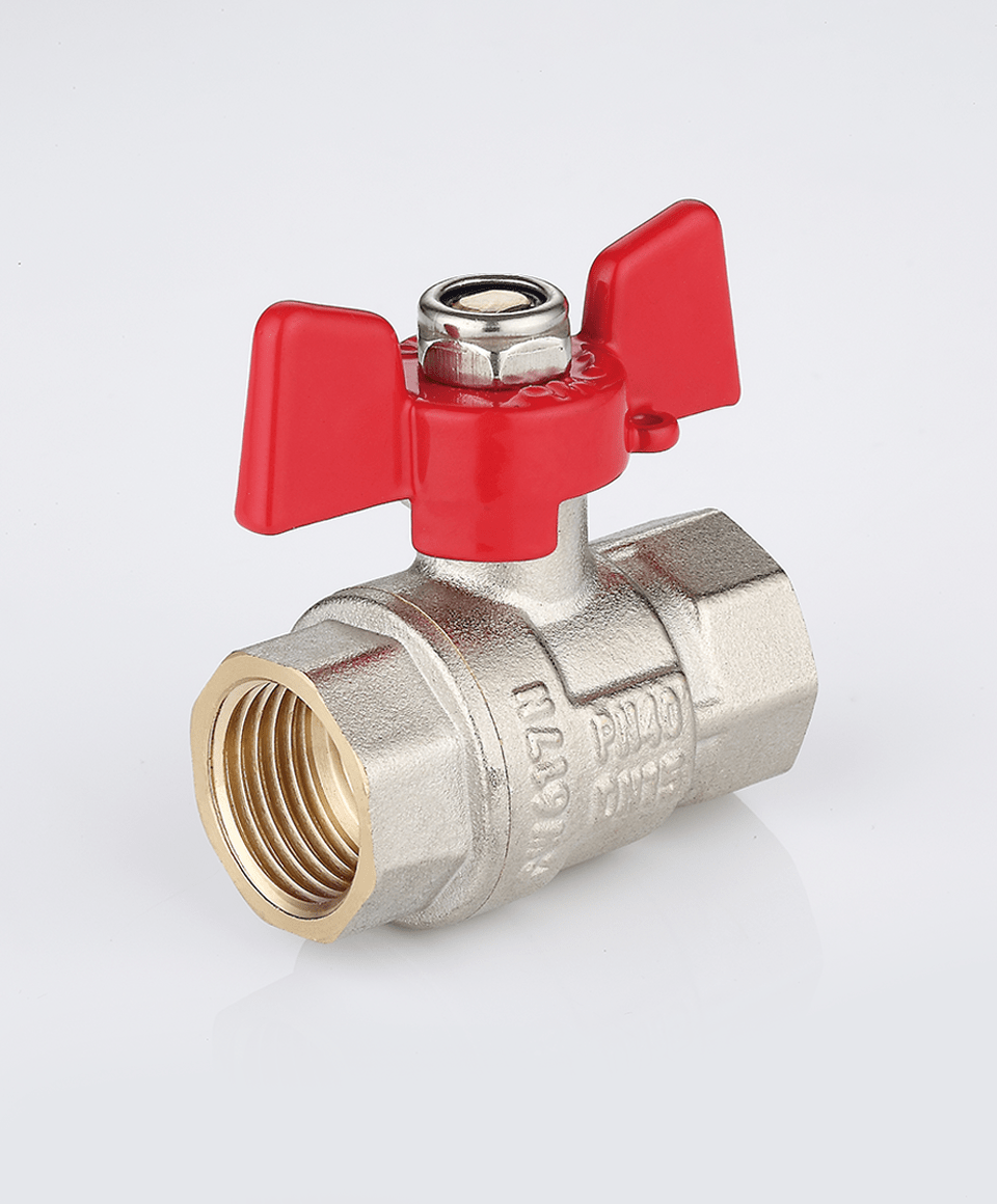 Ball valve female-female connection with T handle