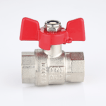 Ball valve female-female connection with T handle