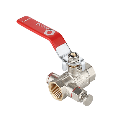 Ball valve with drain and air vent