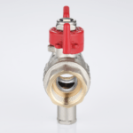 Ball valve with temperature sensor socket