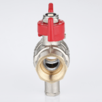 Ball valve with temperature sensor socket