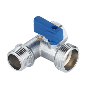Tee ball valve female-male connection for washing machine