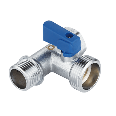 Tee ball valve female-male connection for washing machine
