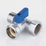 Tee ball valve female-male connection for washing machine