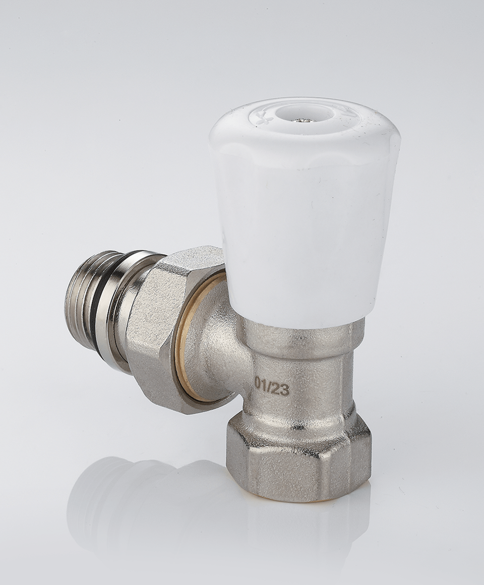 Manual radiator valve angle
