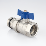 Ball valve for manifolds with blue handle