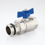 Ball valve for manifolds with blue handle