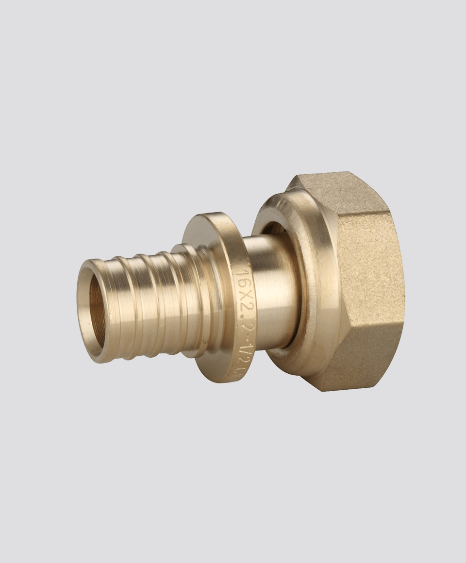 Straight fitting with loose nut (eurocone connection)